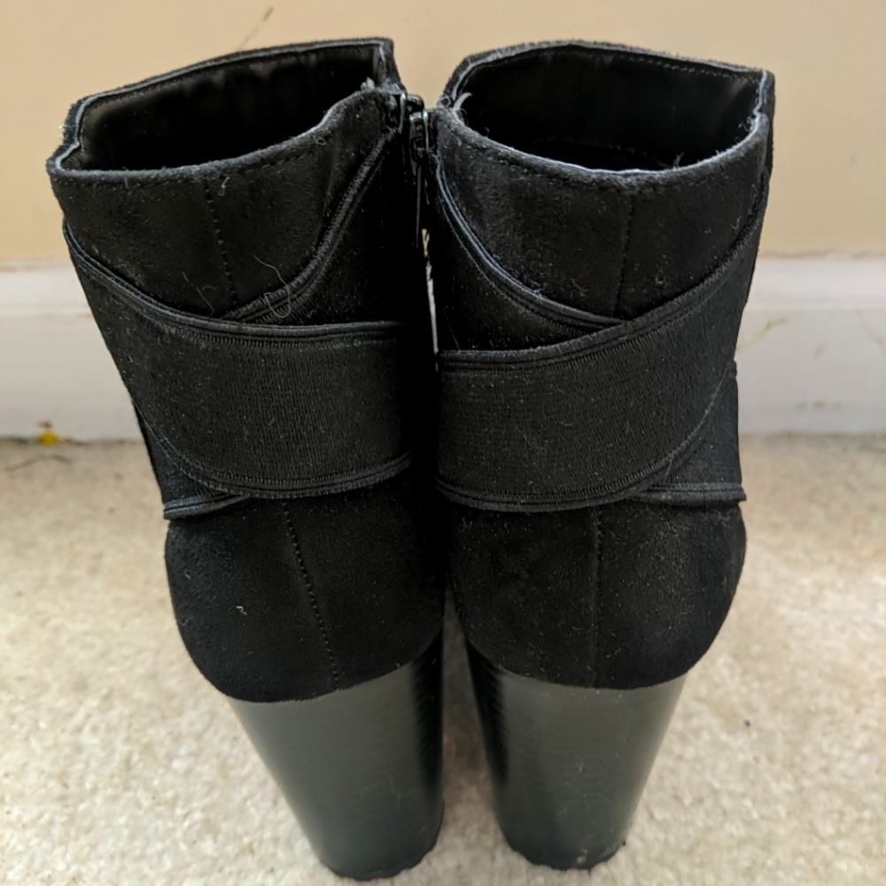 Black Suede Ankle Booties